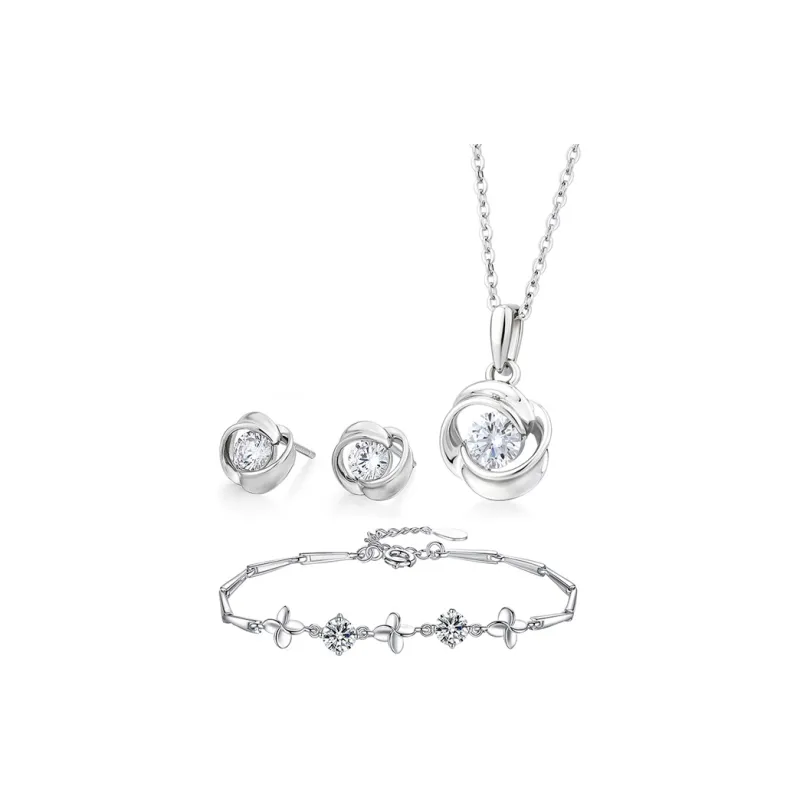 KADER S925/S999/18K Gold Necklaces Women's Silver White, Box Good Luck For Mother-25