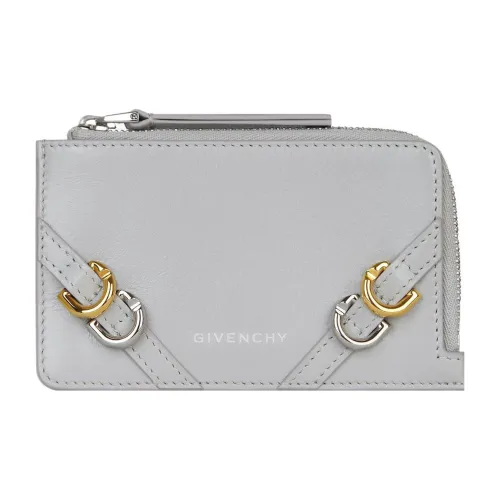 Givenchy Calfskin Card Holder Regular Women's Light Gray