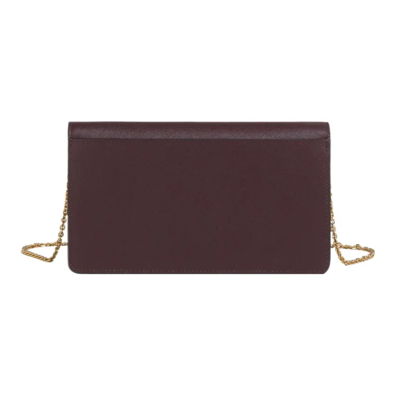 MARNI Calfskin Wallet Women's Cloudy Robin Brown & Gray & White-1