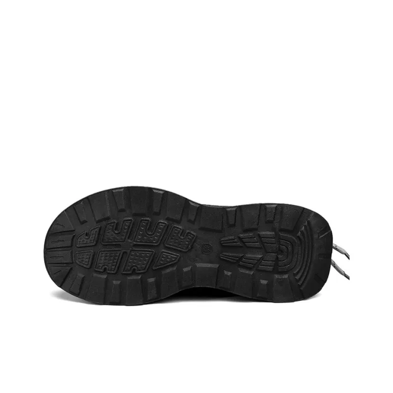 Warrior Low Top Chunky Sneakers Men's Black Light Gray-5