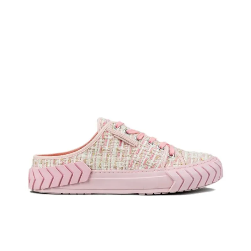 Both Rubber Sole Slip Resistant Closed Toe Slippers Women's Pink-1