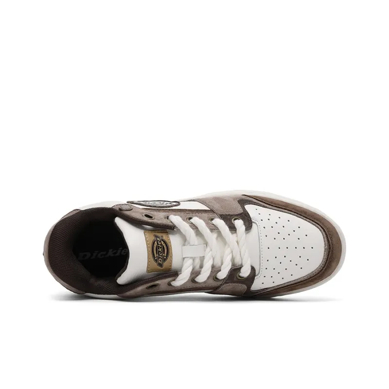 Dickies Anti-Slip Wear-Resistant Low-Top Skateboard Shoes Men's White Coffee-2