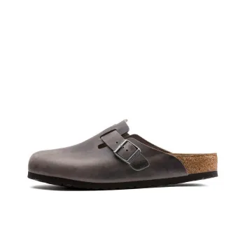 Birkenstock Boston Soft Footbed Wrap toe Slippers Unisex Taupe Narrow Fit