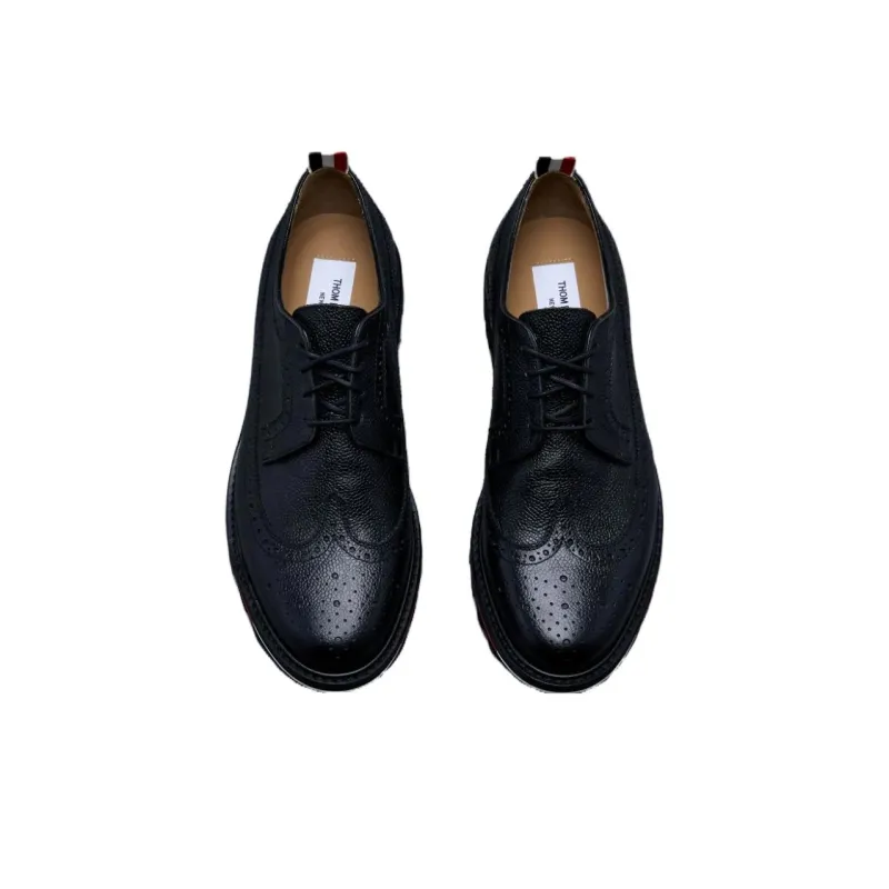 THOM BROWNE Leather Longwing Brogues-3