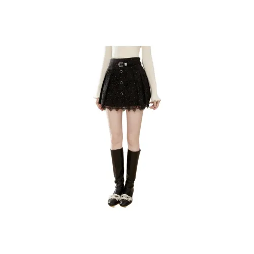 AIVEI Casual Short Skirts Women's Black