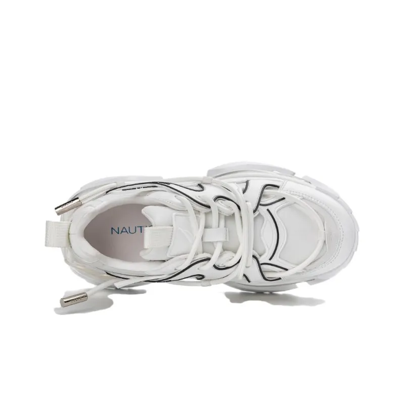 NAUTICA Anti-Slip Wear-Resistant Breathable Height Increasing Low-Top Chunky Sneakers Women's-3