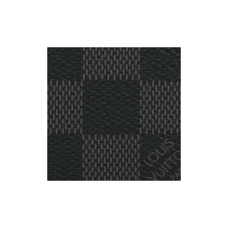 LOUIS VUITTON Canvas With Leather Clutch Men's Black-4