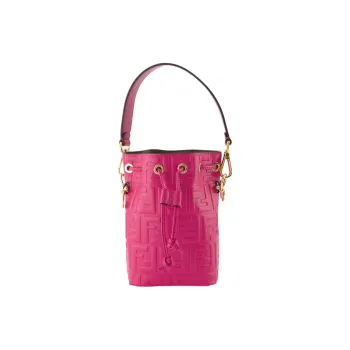 FENDI Mon Tresor Calfskin Bucket Bag, Shoulder Bag, Crossbody Bag, Handbag Regular Women's Pink Purple
