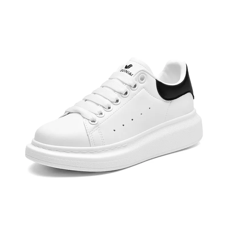 Rich Birds Anti Slip Wear Resistant Low Top Skateboard Shoes Women's Black White-1