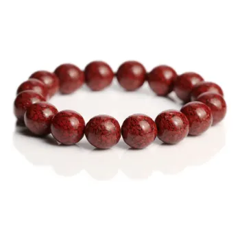 Artisan Lock Heart Jade Reconstructed Cinnabar Jade Bracelets Unisex