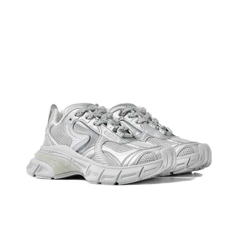 RUSHRUN WAGON 01 Height Increasing Wear Resistant Low Top Chunky Sneakers Unisex Silver Gray-2