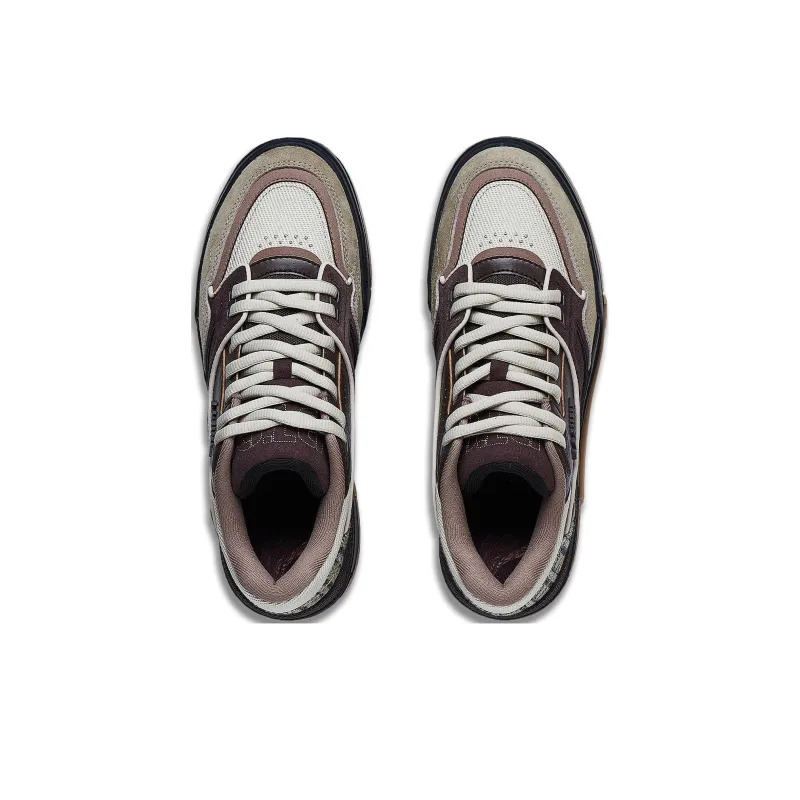 LiNing 001 BTC Prm Slip Resistant Low Top Skateboard Shoes Men's Umber-3