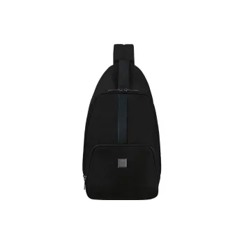SAMSONITE Recycled Polyester Sling Bag, Shoulder Bag, Crossbody Bag Medium Size Men's Black