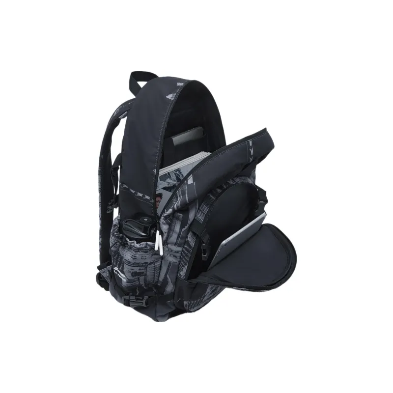 LiNing Steven Harrington Collaboration Polyester Backpack Regular Unisex Black Gray Color-7