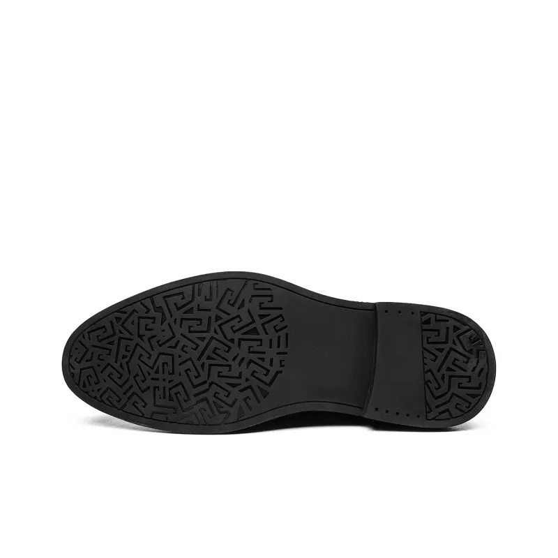 CHINT Dress Shoes Men Low Top Black-4