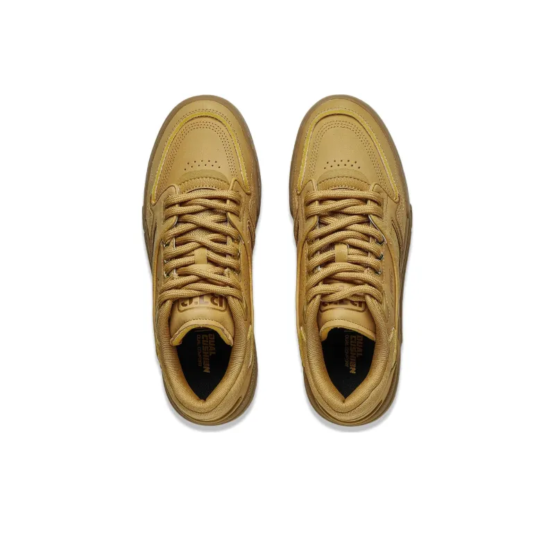 LiNing 001 BTC Prm Slip Resistant Low Top Skateboard Shoes Men's Yellow Brown-3