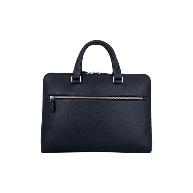 FERRAGAMO Cow Leather Briefcases Handbags Large Size Men's Navy-0