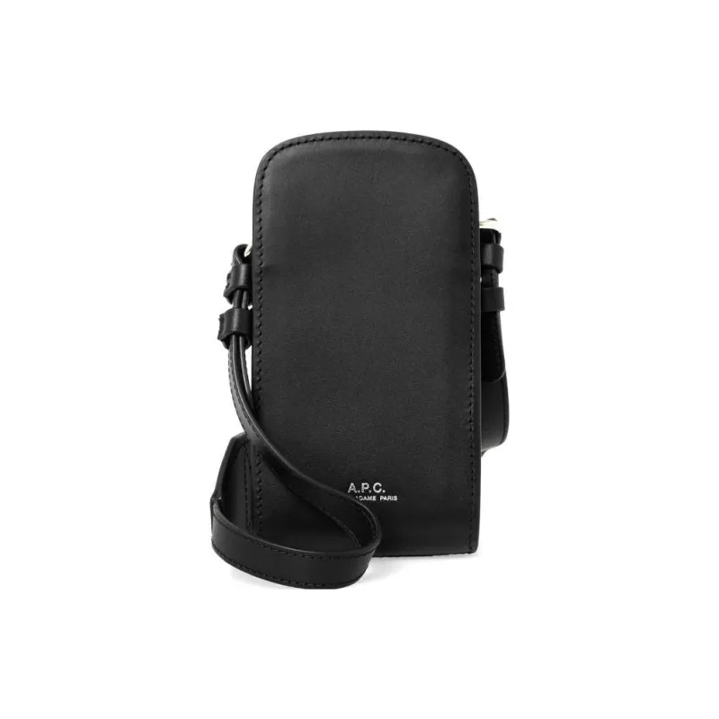 A.P.C Leather Shoulder Bag Men's Black-1