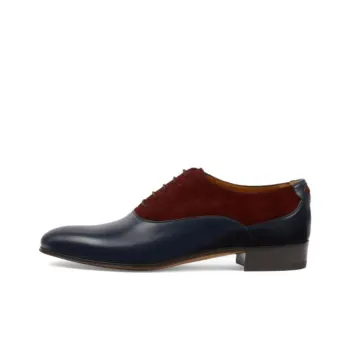 GUCCI Double G Panelled Lace up Shoes Brown Blue