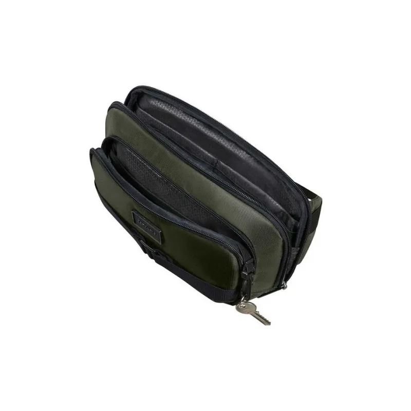 SAMSONITE Recycled Polyester One Shoulder Sling Bag Fanny Pack Men's Dark Green-5