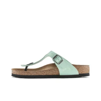 Birkenstock Gizeh Slip-Resistant Flip Flops Women's Matcha Green Narrow Fit