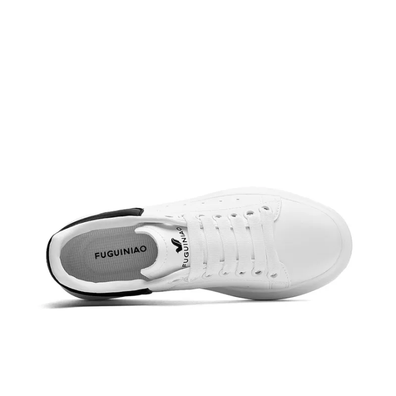 Rich Birds Anti Slip Wear Resistant Low Top Skateboard Shoes Women's Black White-2
