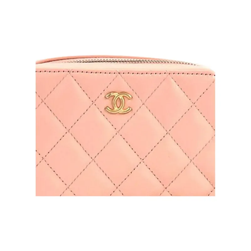 CHANEL Sheepskin Square Box Camera Bag, Shoulder Bag, Crossbody Bag Regular Women's Pink-4