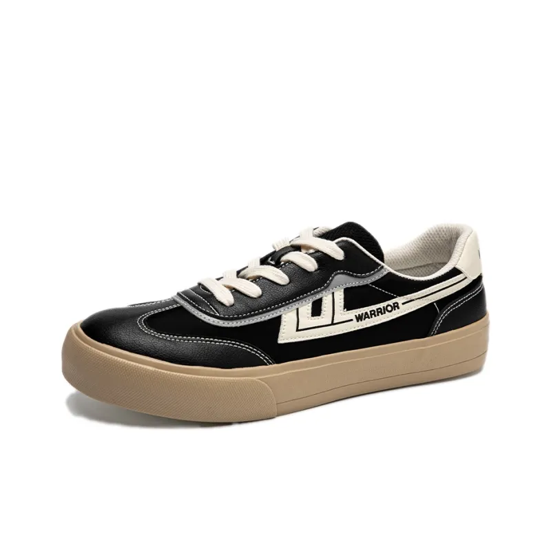 Warrior Abrasion Resistant Breathable Slip Resistant Low Top Casual Shoes Unisex Beige Black-2