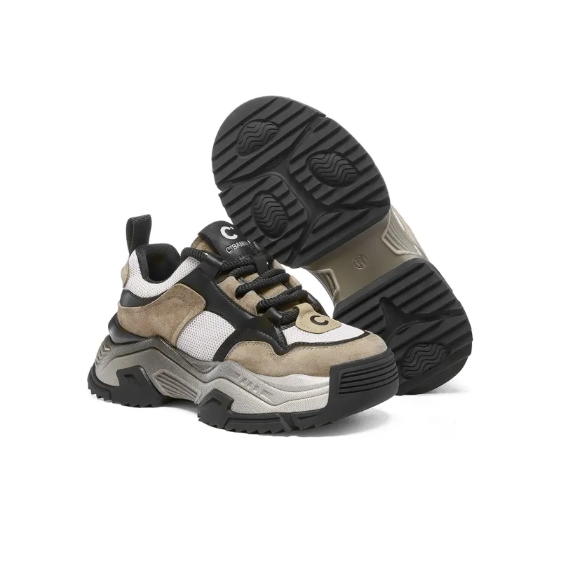 C°BANNER Cushioning Low Top Chunky Sneakers Women's Black Gray-4