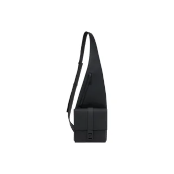 FERRAGAMO Hammered Calfskin Sling Bag Tubas Men's Black