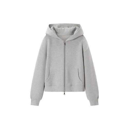 PEACEBIRD Sweatshirts Women's Light Gray