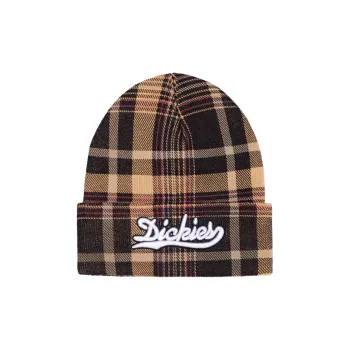 Supreme Dickies Beanie FW23 Brown Plaid