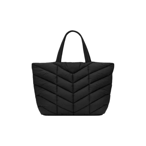 SAINT LAURENT Recycled Nylon Tote Bag, Shopping Bag, Handbag Large Size Men's Black