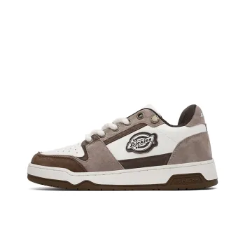 Dickies Anti Slip Wear Resistant Low Top Skateboard Shoes Men's White Coffee