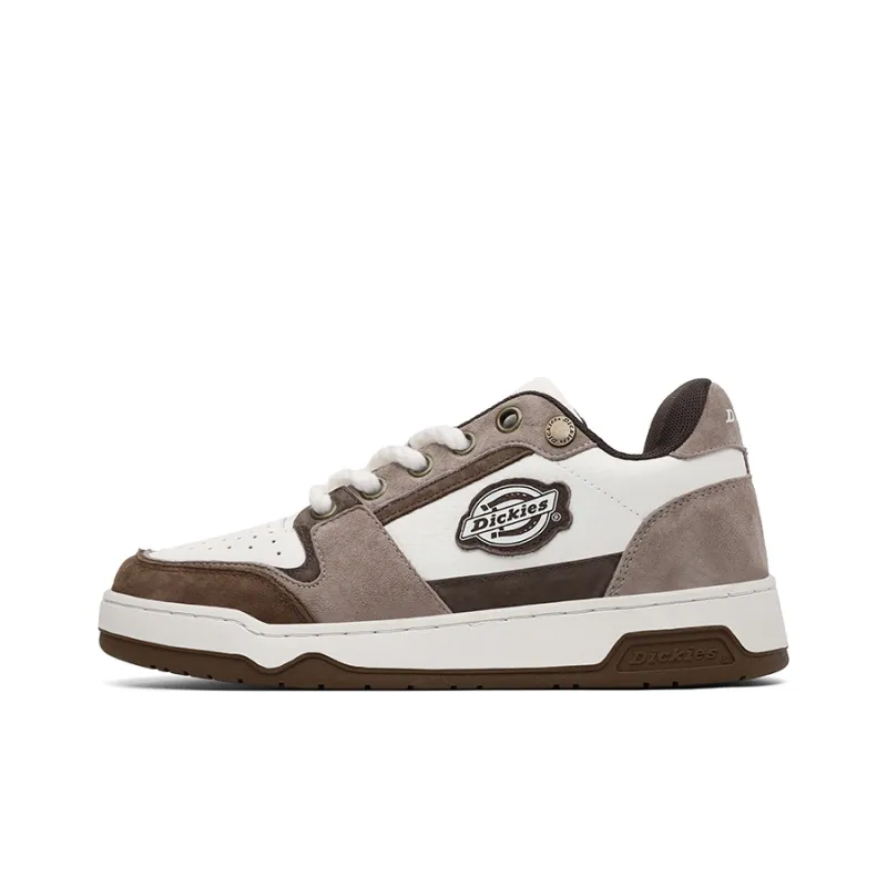 Dickies Anti-Slip Wear-Resistant Low-Top Skateboard Shoes Men's White Coffee-0