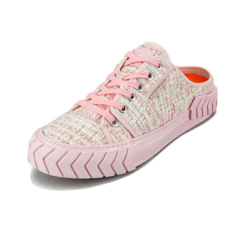 Both Rubber Sole Slip Resistant Closed Toe Slippers Women's Pink-3