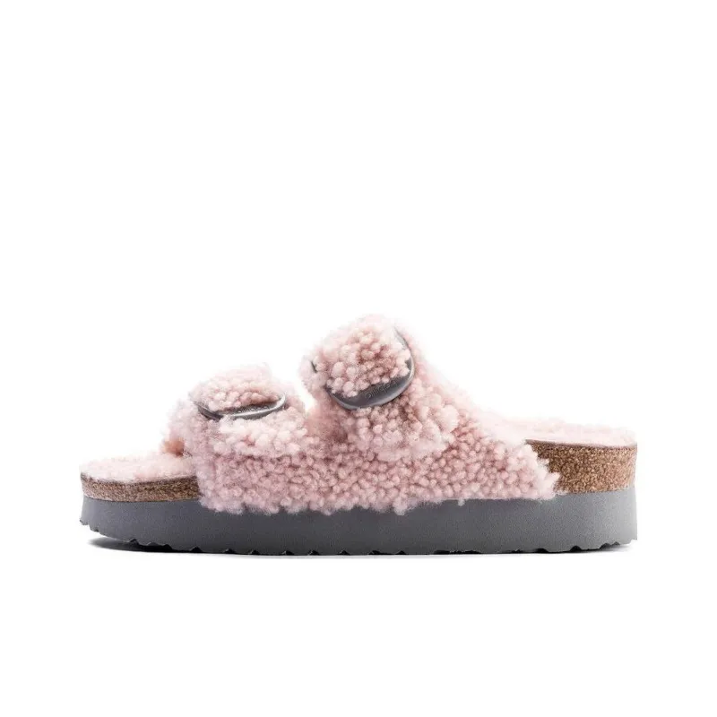 Birkenstock Arizona Big Buckle Shearling Narrow 'Teddy Crystal Rose' Women's-0