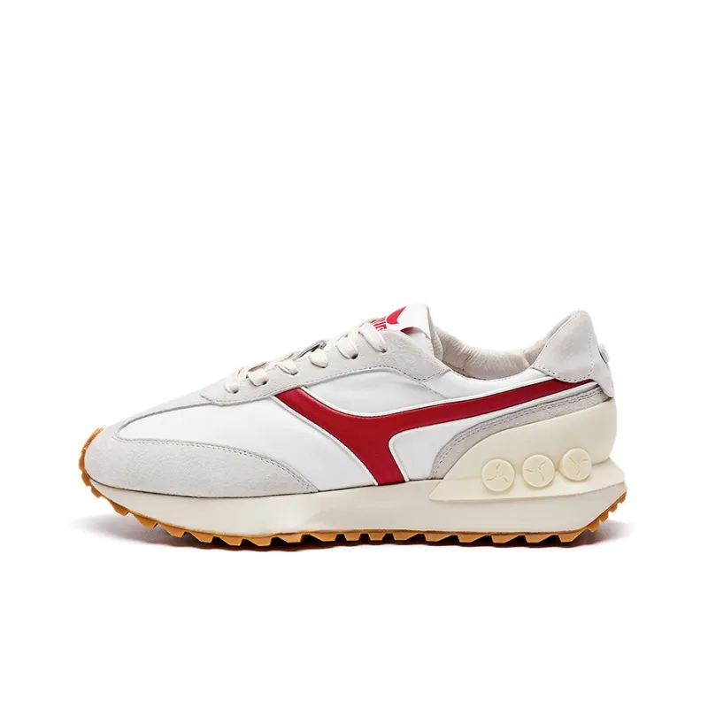LI NING 1990 Classic Collection Cushioning, Wear Resistant Low Top Running Shoes Men's Red White-0