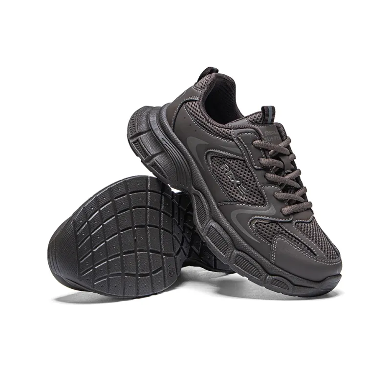 RENBEN Cushioning Anti-Slip Wear-Resistant Breathable Height Increasing Low-Top Chunky Sneakers Women's Coffee-2