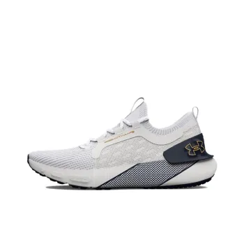 Under Armour HOVR Phantom 3 Wear resistant And Lightweight Low Top Running Shoes Unisex White Gray