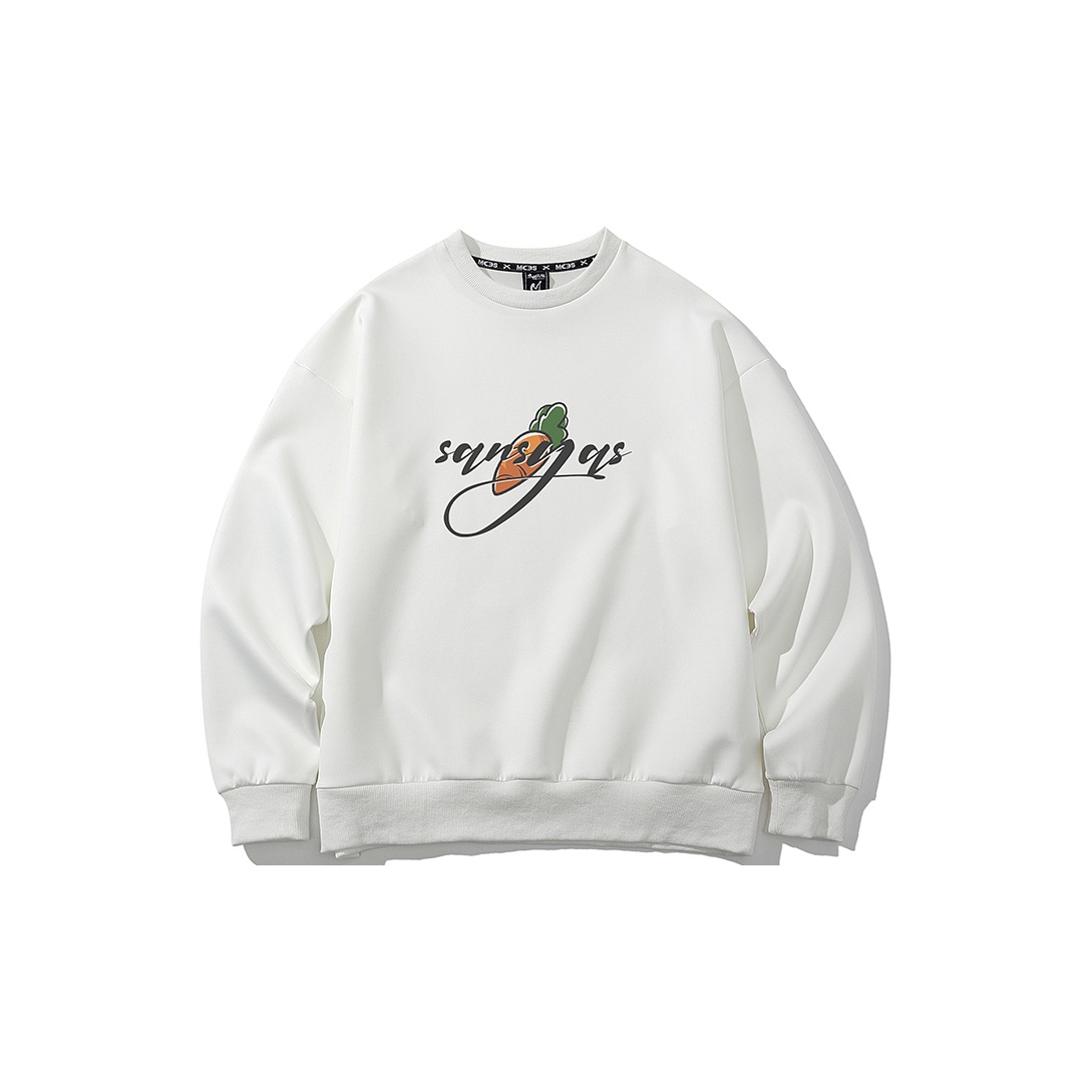 SANSYAS Sweatshirts Unisex White Carrot Bunny (017) XXL - POIZON