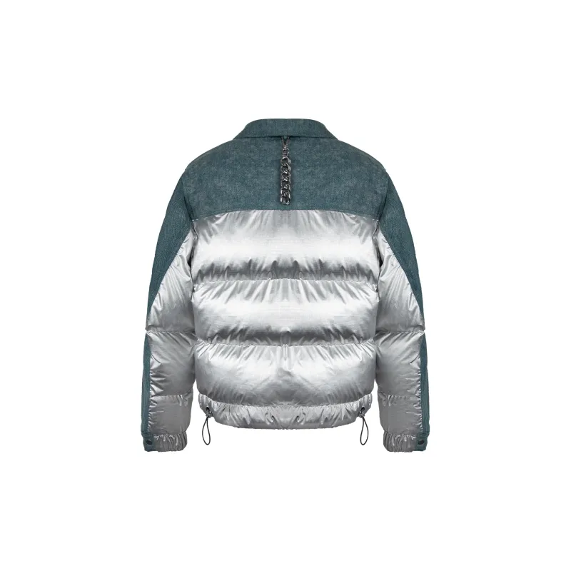 Unawares. Puffer Jackets Unisex Denim Blue-1