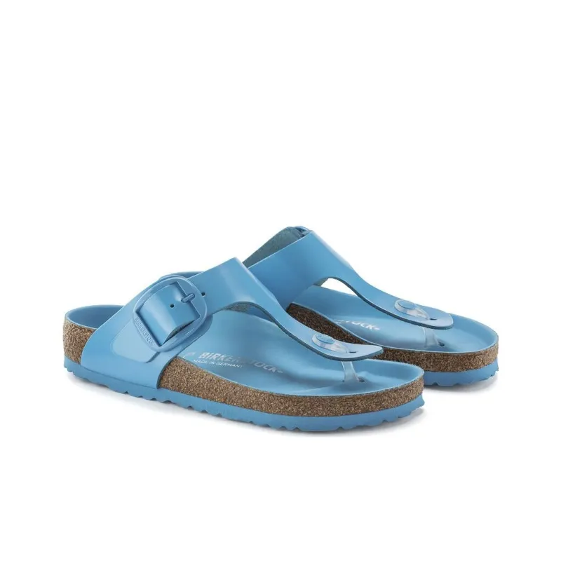 Birkenstock Rubber Sole Flip Flops Women's Sky Blue Narrow Fit-2