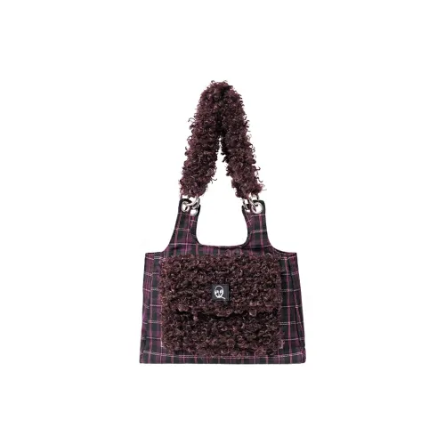 REBIRTH Denim Crossbody Bag, Shoulder Bag Women's Purple Brown Plaid/Black Denim/Blue Denim