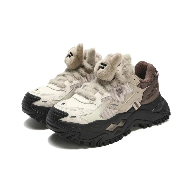 FILA FUSION Bianco Platform Sneakers 'White Beige Brown' Women's-2