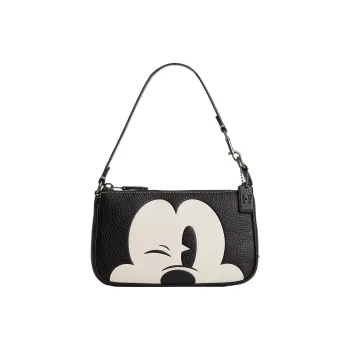 COACH X Disney Nolita 19 Mickey Mouse Shoulder Bag Handbag Black/White