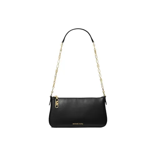 MICHAEL KORS Leather Handheld Shoulder Bag Women's Black