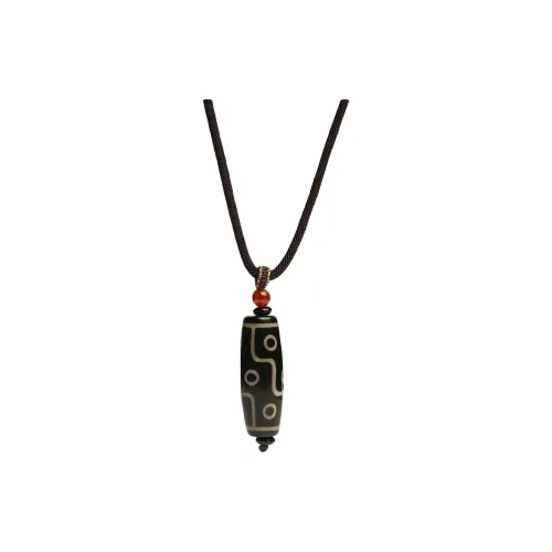 Artisan Lock Heart Jade Agate Jade Necklaces Unisex Agate