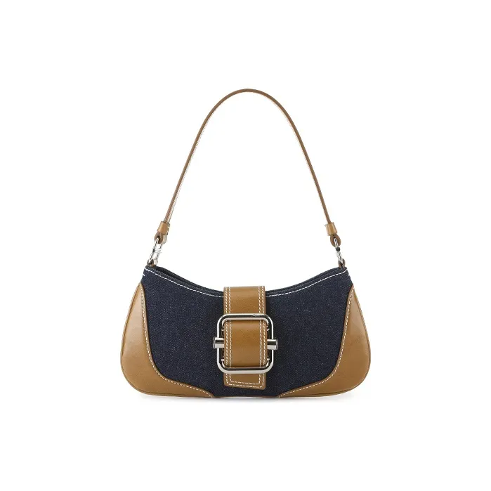 OSOI SHOULDER BROCLE _SMALL Cow Leather Shoulder Bag Women's Brown-0