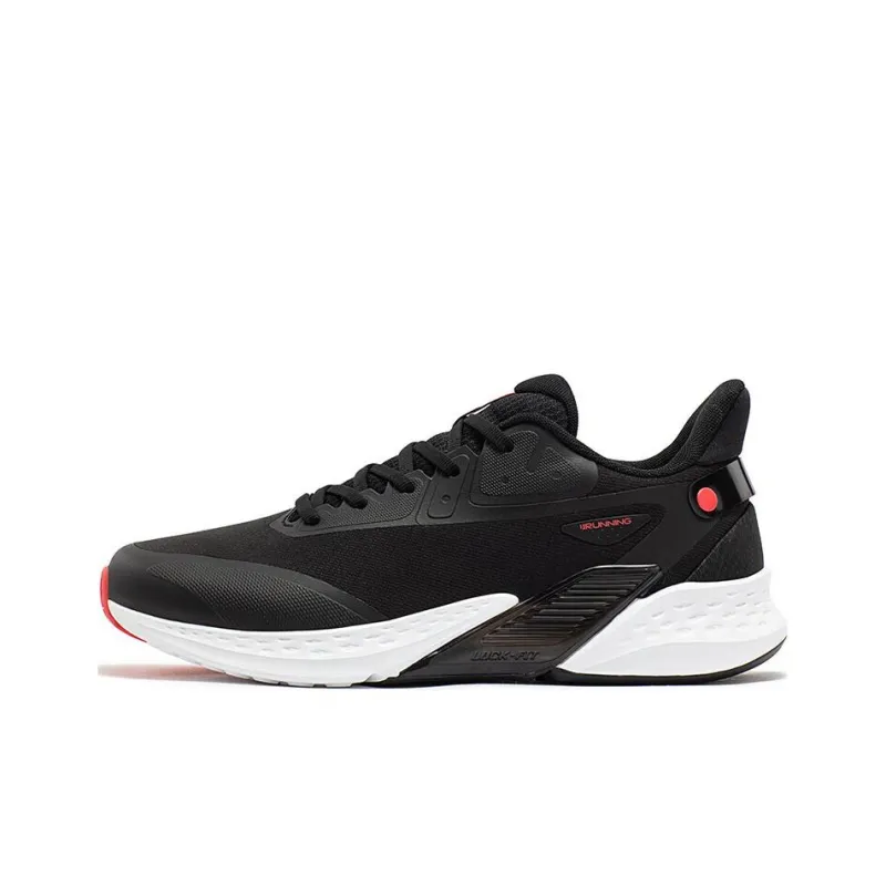 361° Anti Slip Wear Resistant Low Top Running Shoes Men's Black White-0